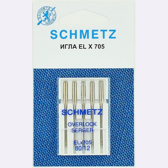 Иглы SCHMETZ ELx705 № 80, 5 шт 22.40.2.VCS