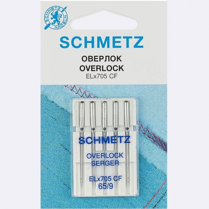 Иглы SCHMETZ ELx705 SUK CF № 65, 5 шт. 22.40FB1.VJS